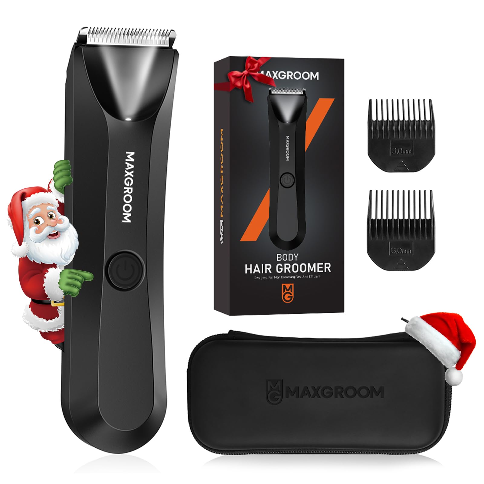MAXGROOM trimmer with LED light for precise grooming in low light