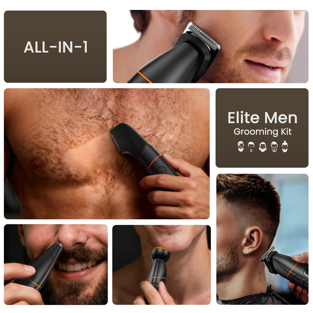 MAXGROOM v-shaped body trimmer head enables precise reach in hard-to-access areas