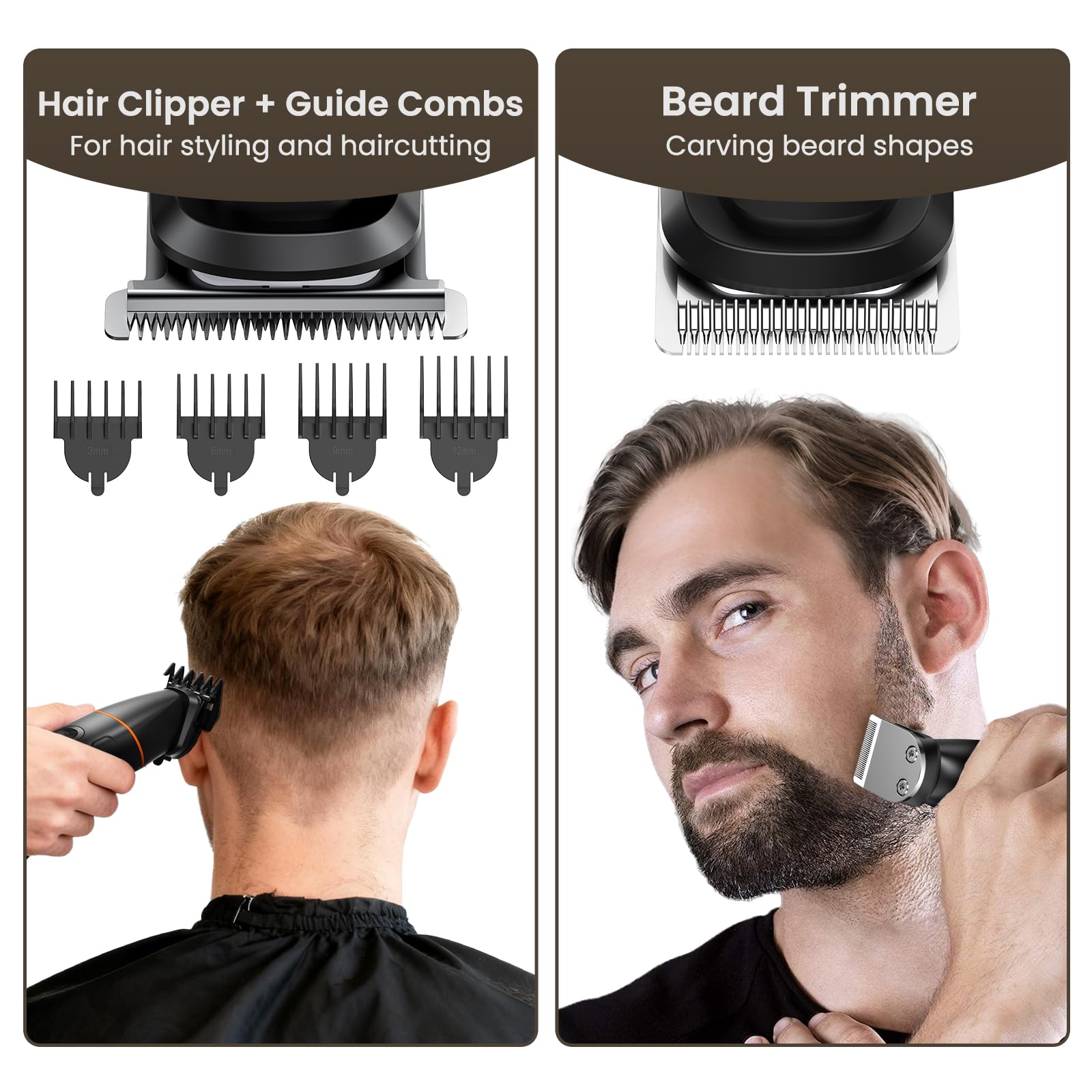 MAXGROOM waterproof IPX6 design enables shower trimming with foam
