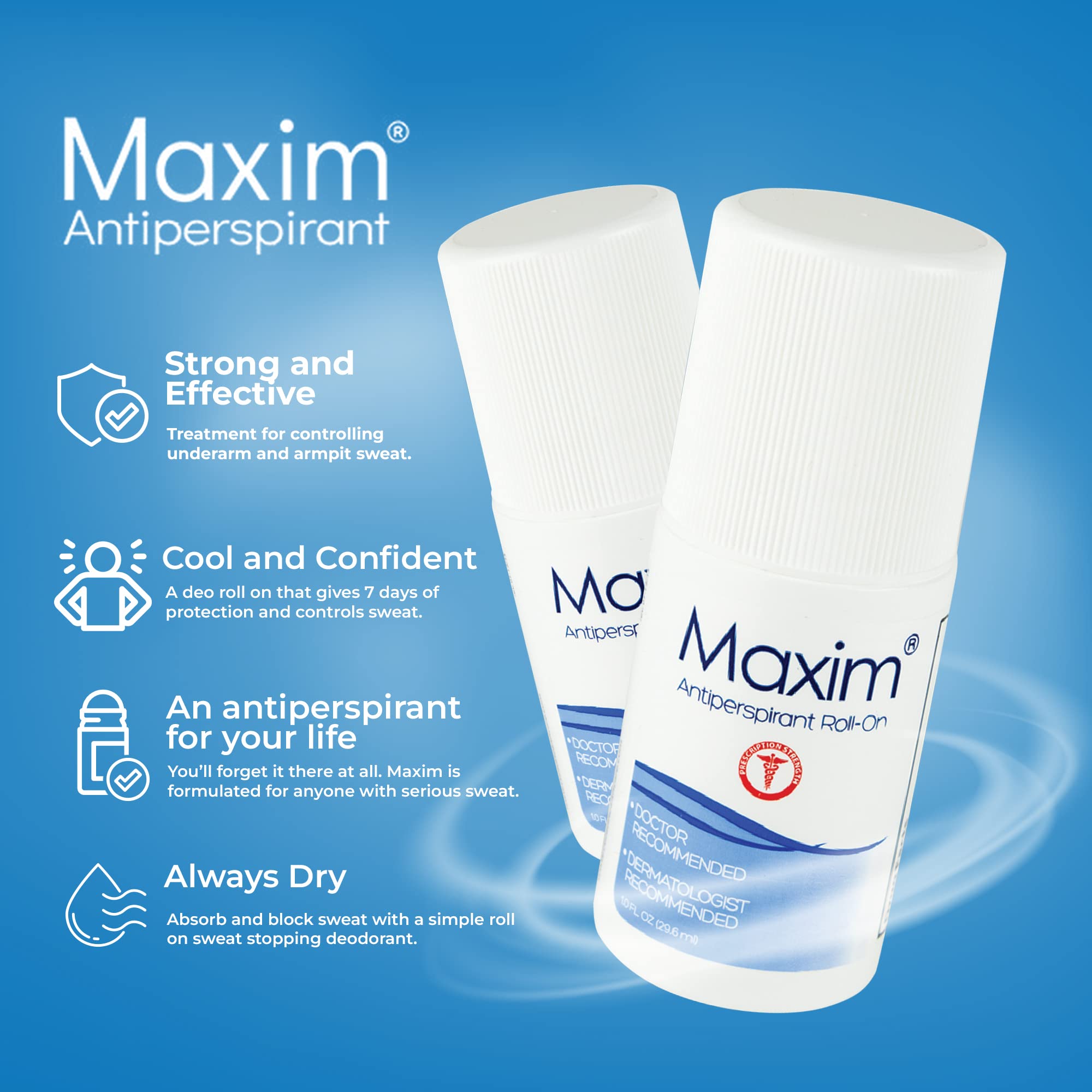 MAXIM aplicación nocturna para control duradero al despertar.