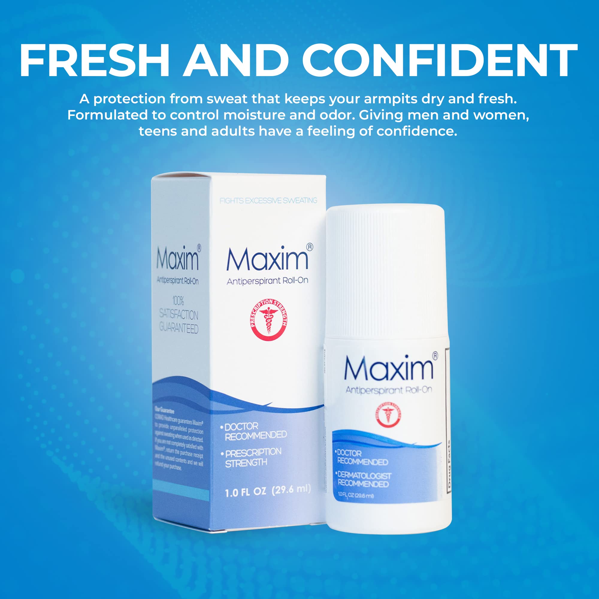 MAXIM alta protección 48h para sudor sostenido.