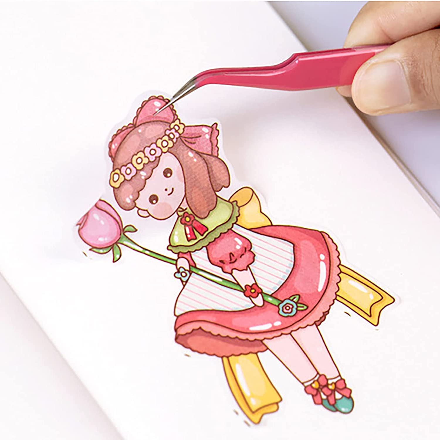 MAXLEAF scrapbooking tool pink aids delicate embellishment work.