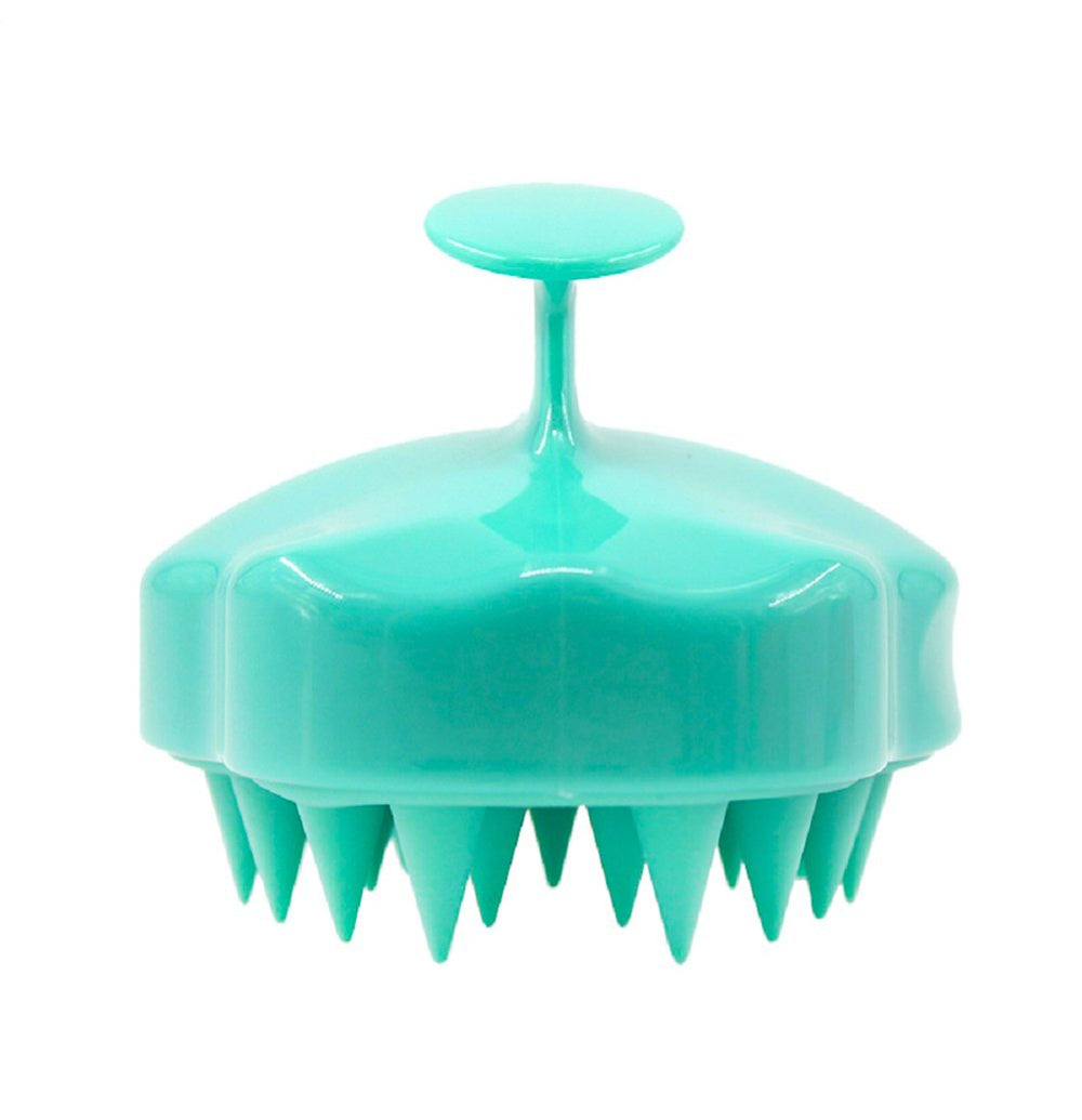 Maxsoft shampoo brush deep cleans the scalp while using less shampoo.