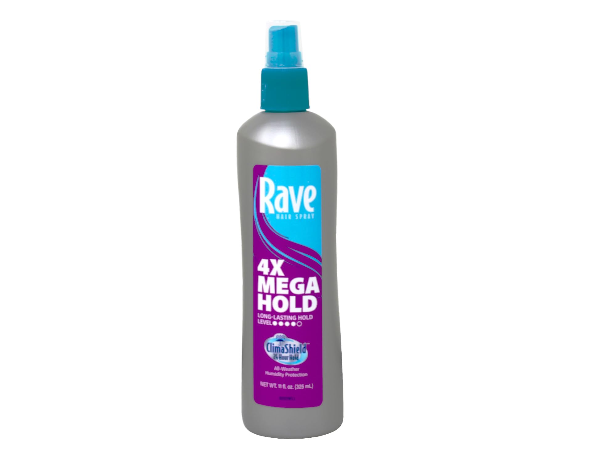 Maxtrv Rave 4X Mega Hairspray pulverizador ofrece aplicación uniforme para peinados.