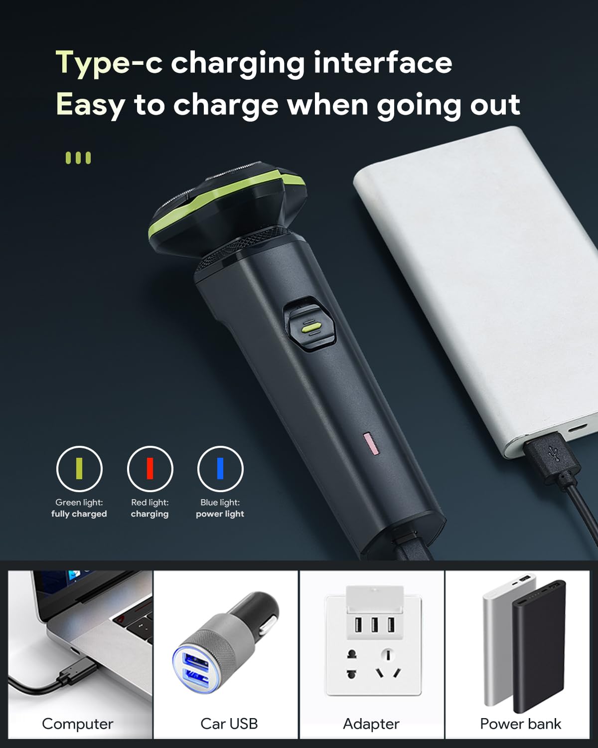 MAXWISDOM razor magnetic detachable head supports quick detach and easy cleaning after use.