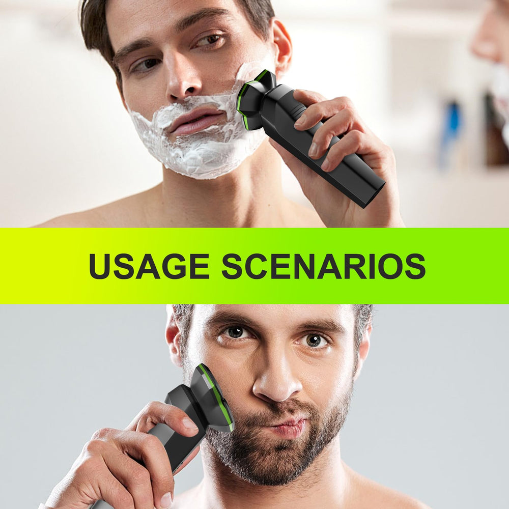MAXWISDOM razor ergonomic grip ensures comfortable handling during daily grooming.