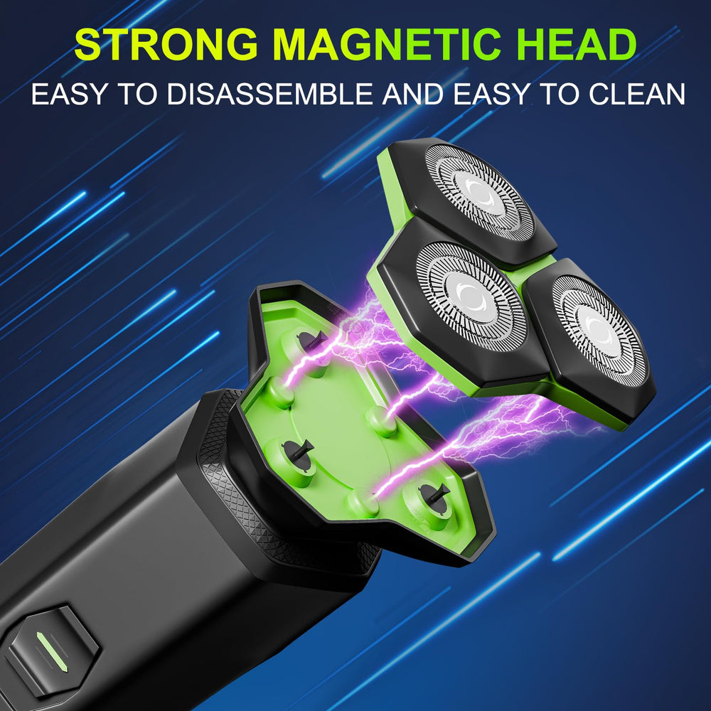 MAXWISDOM razor with Type-C charging for fast, convenient recharging on the go.