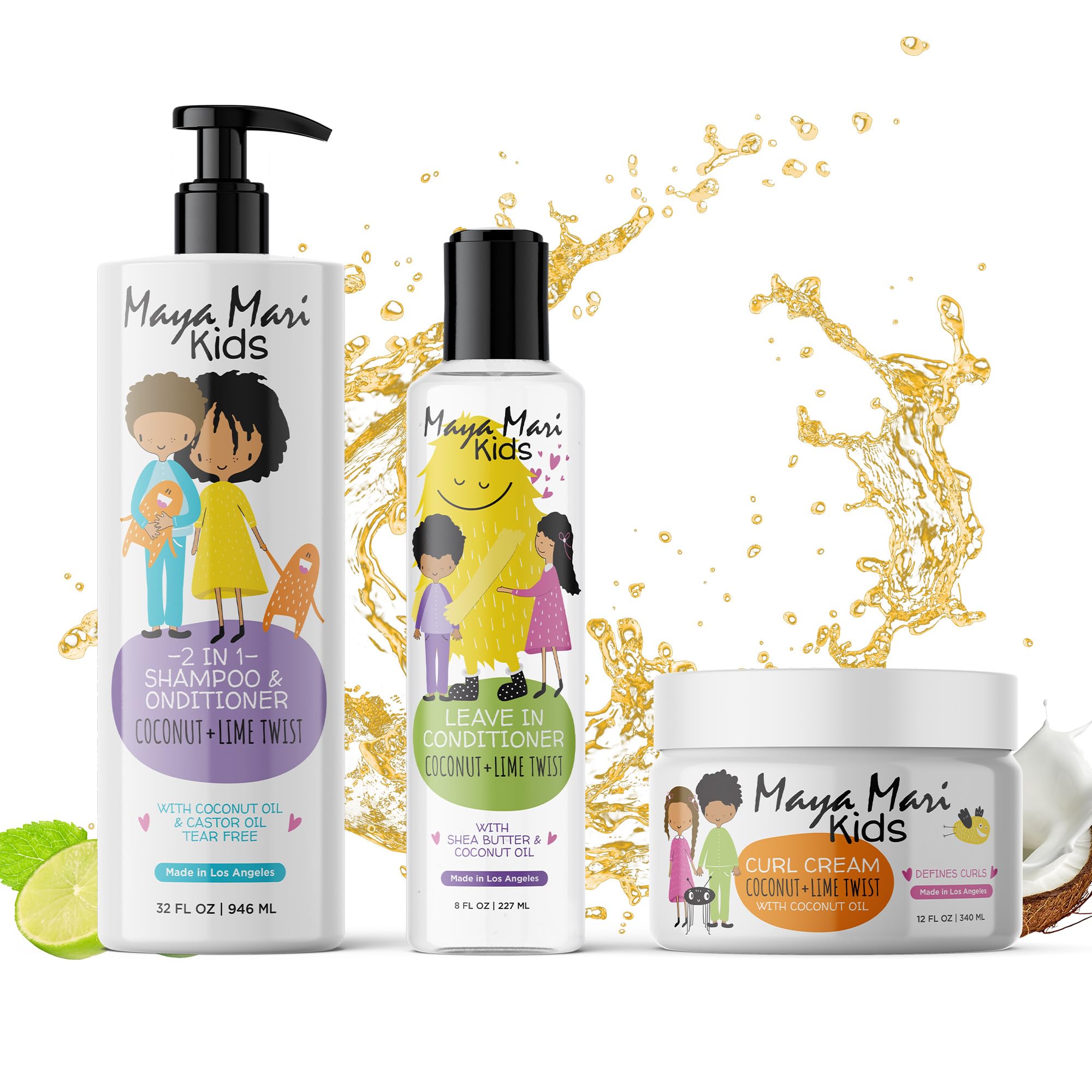 MAYA MARI shampoo bottle showcases gentle, sulfate-free cleansing for kids.