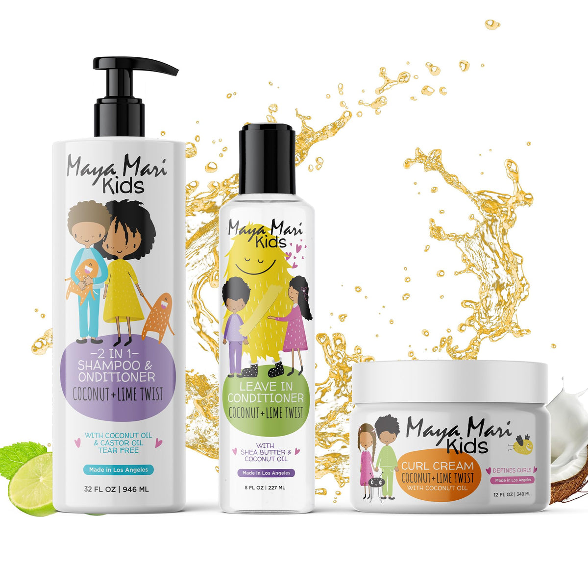 MAYA MARI shampoo bottle showcases gentle, sulfate-free cleansing for kids.