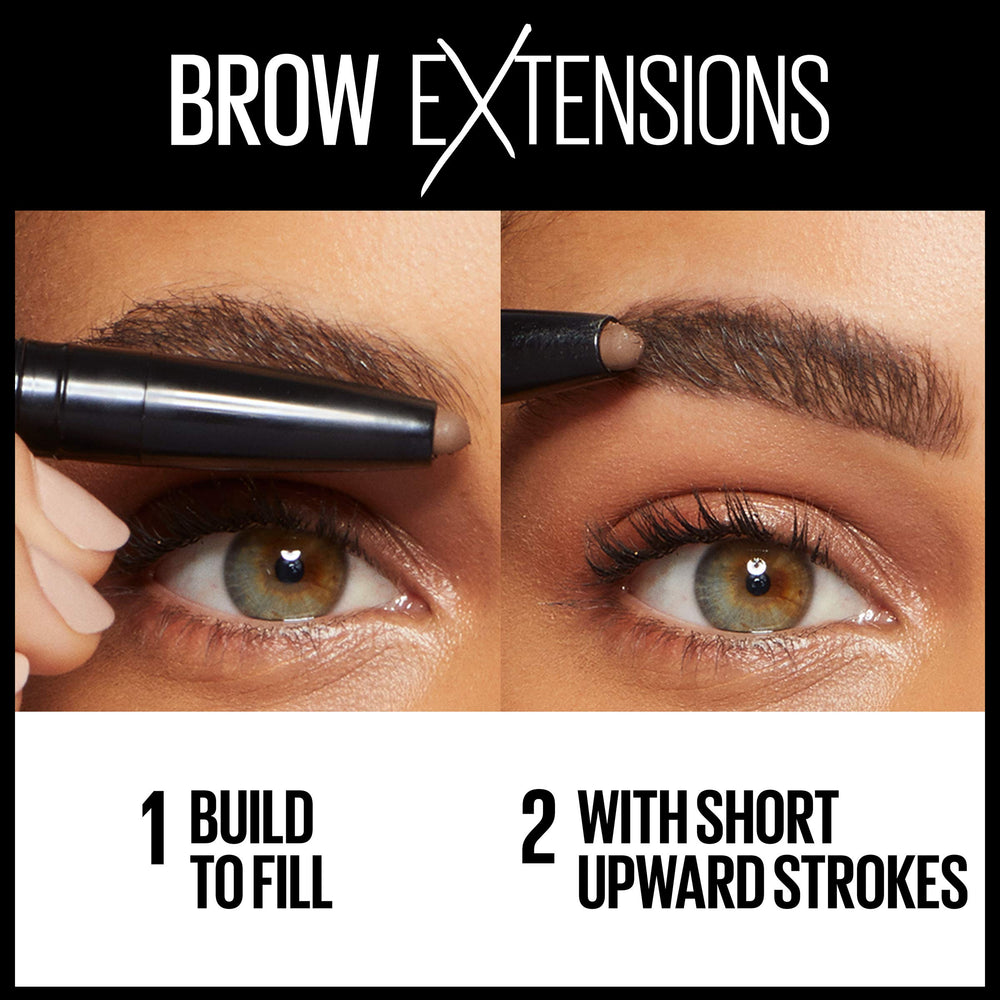 Acabado mate natural y aplicación sin desorden en Maybelline Brow Extensions
