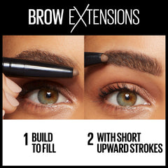 Acabado mate natural y aplicación sin desorden en Maybelline Brow Extensions