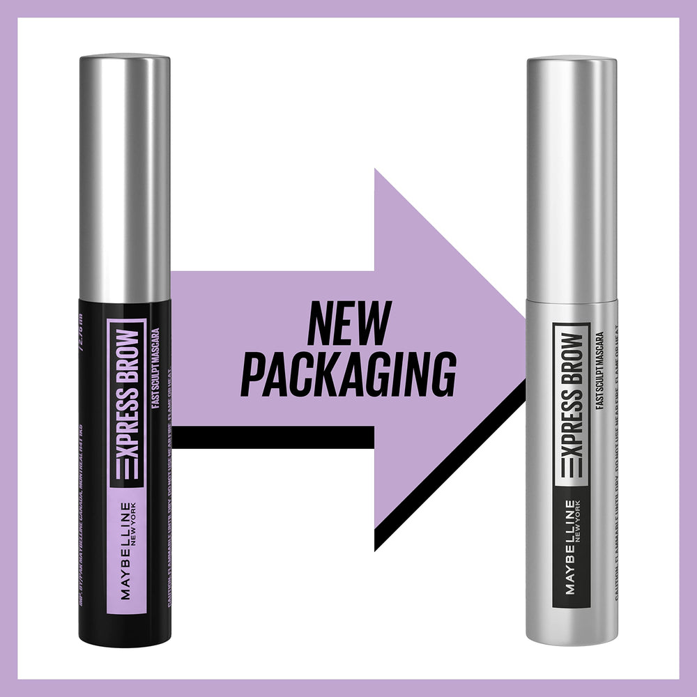 Maybelline Brow Fast Sculpt brow shaping in action with sculpting brush.
