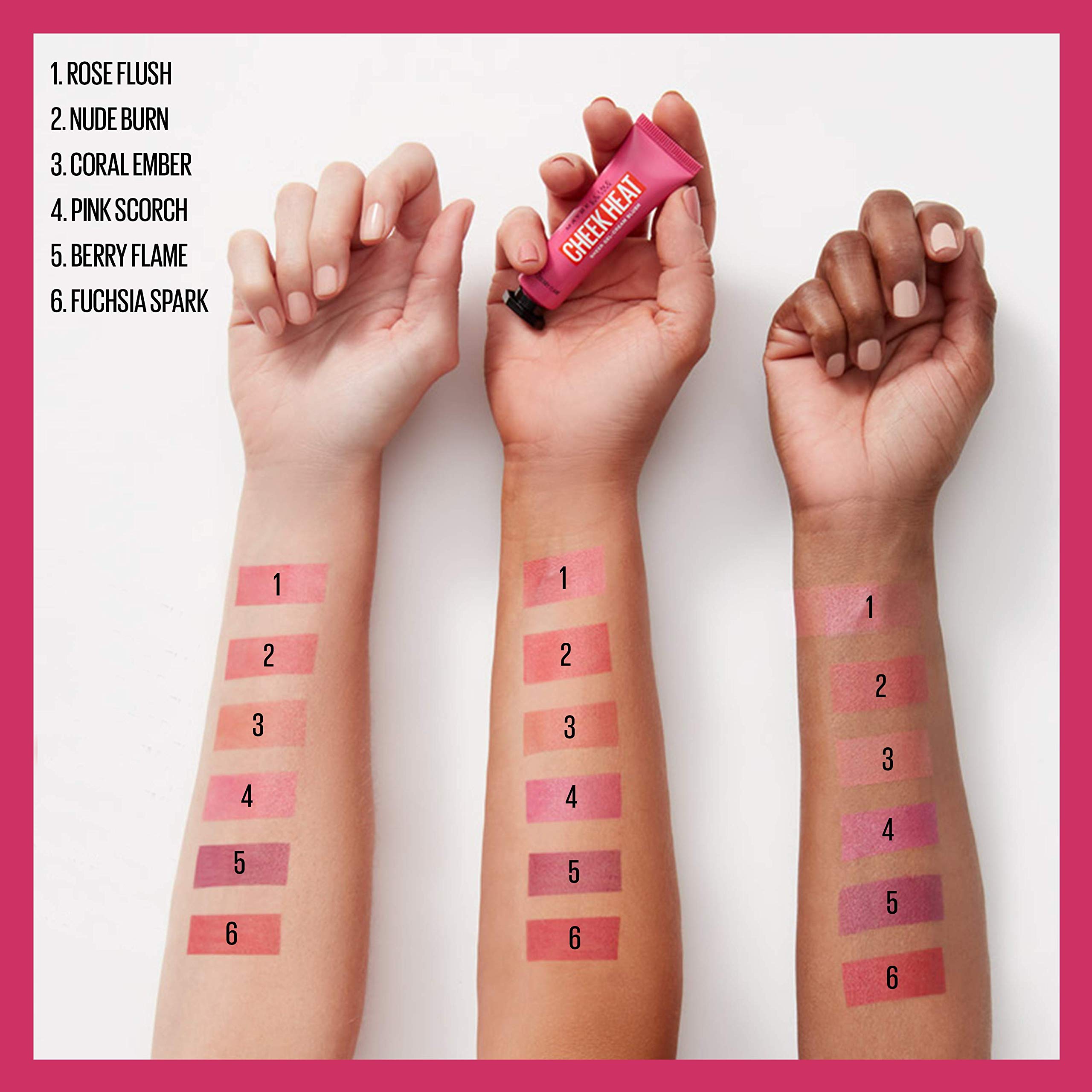 Maybelline Cheek Heat Rose Flush reveals soft dewy finish