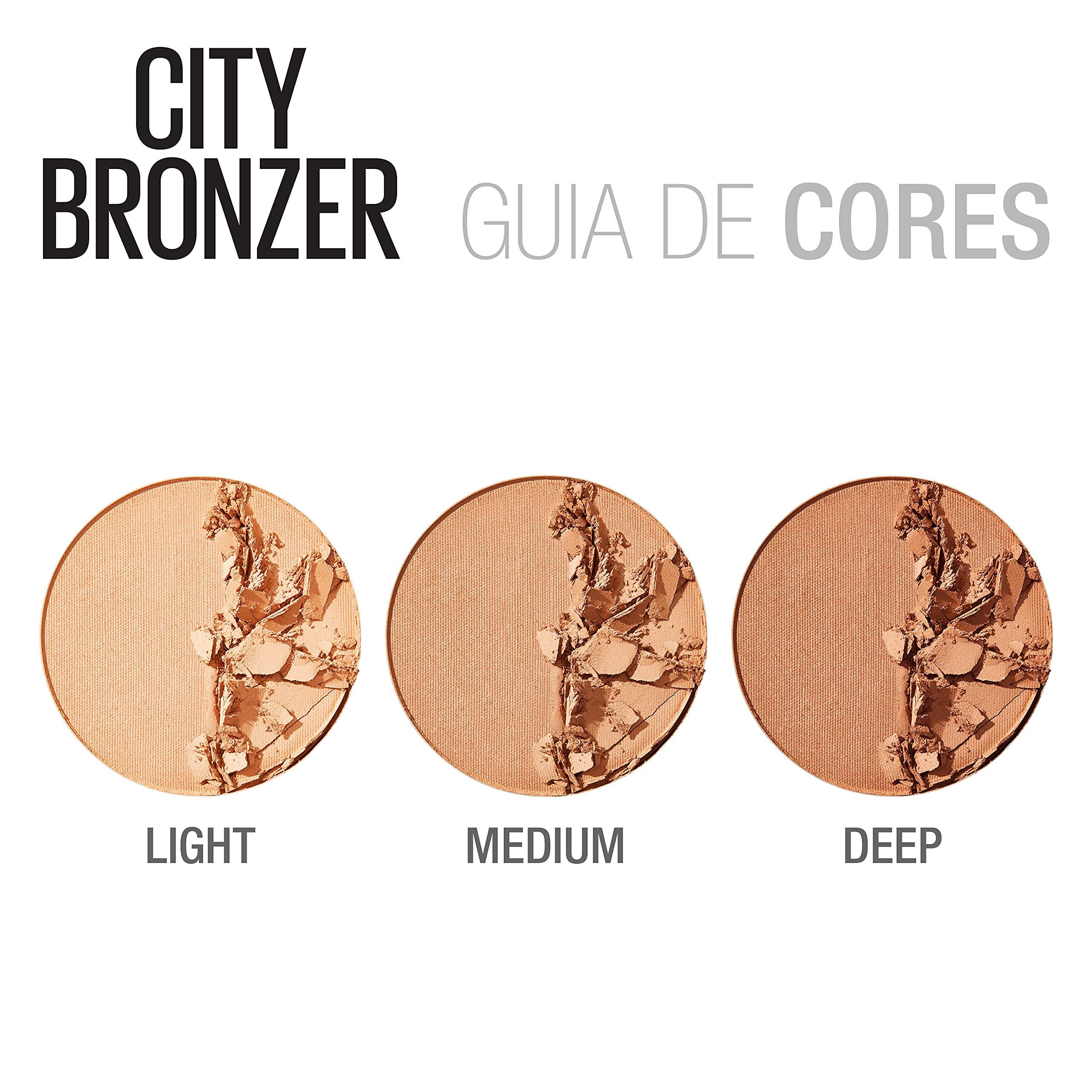 Maybelline bronceador en polvo urbano, acabado mate ultrafino para uso diario.