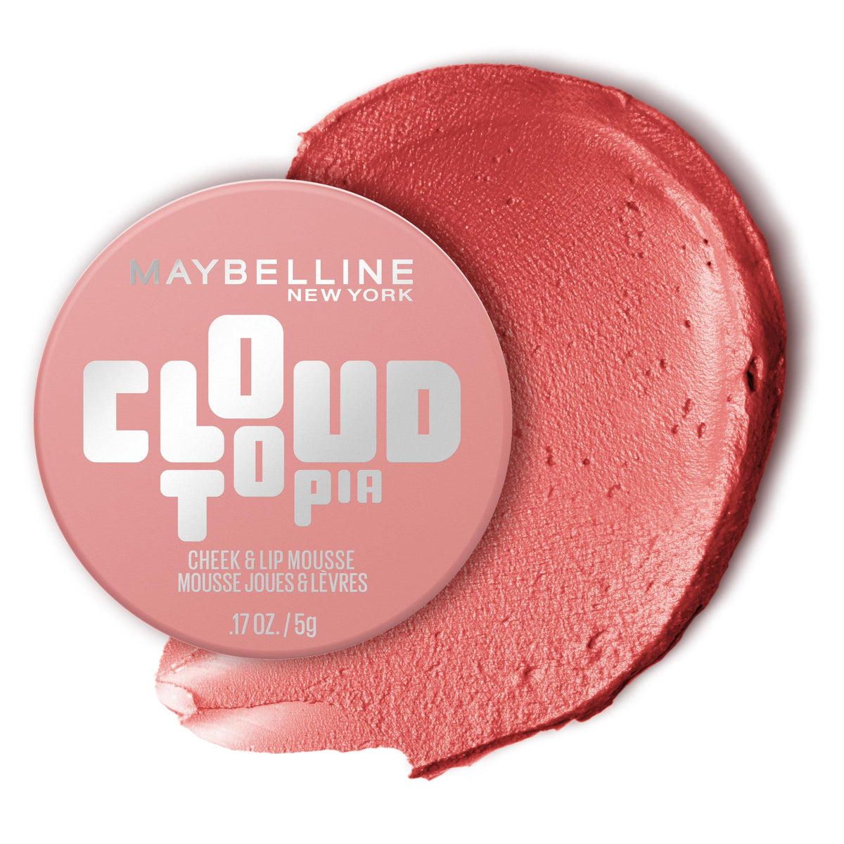 Maybelline Cloudtopia, botella-aplicación, mousse ligero para mejillas y labios.