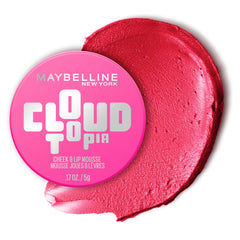 Maybelline Cloudtopia Mousse muestra textura nube suave para color natural en mejillas