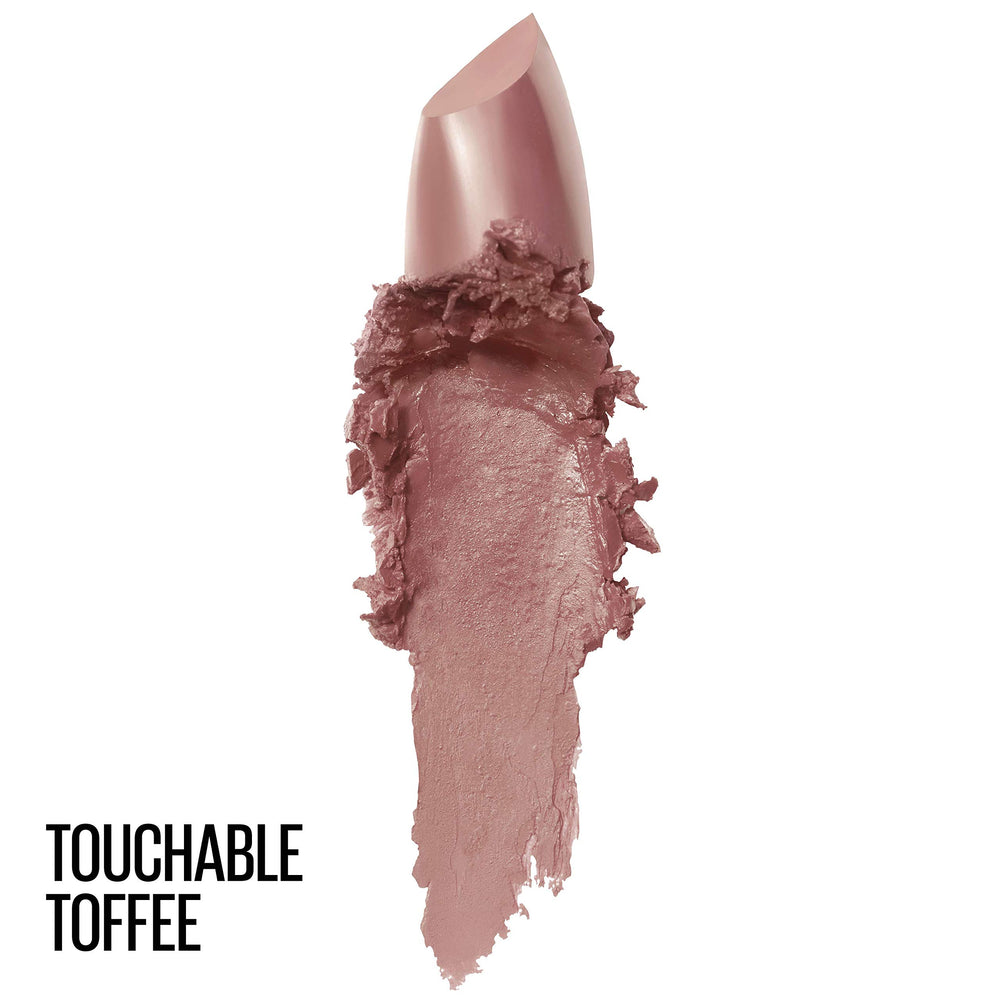Maybelline Color Sensacional Touchable Taupe, labio nude tono real, efecto natural.