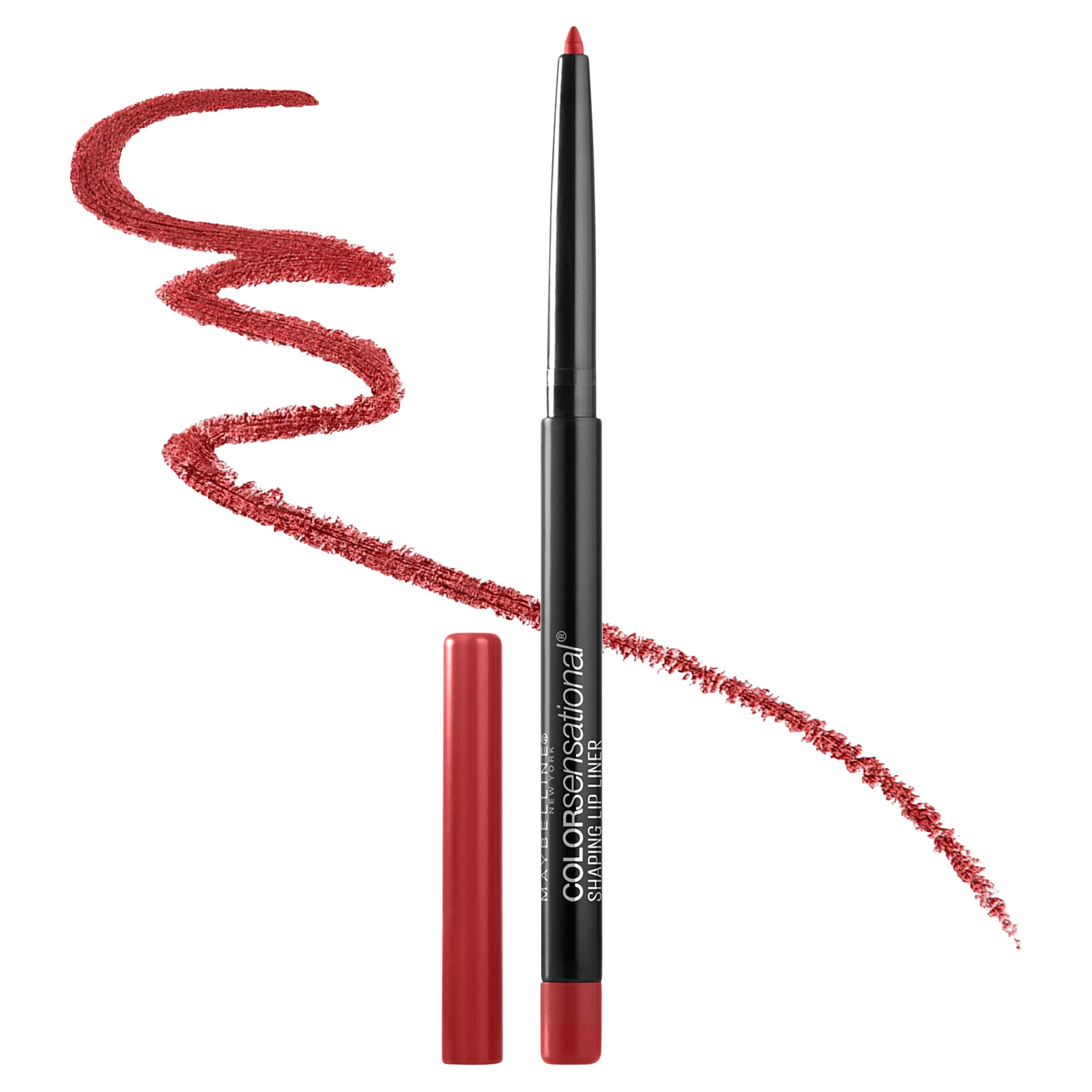 Maybelline lip liner Brick Red defines lip edges with creamy, smudge-proof formula.