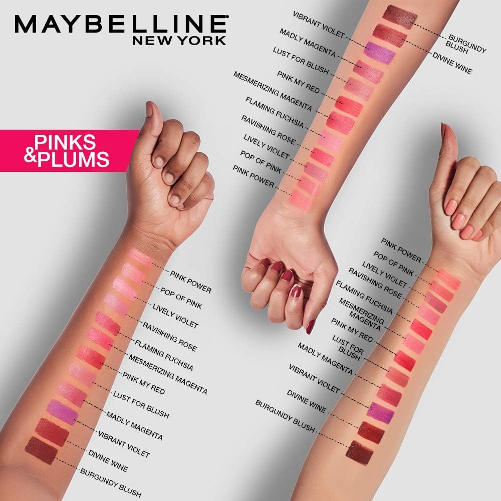 Maybelline Color Sensational lipstick glide across lips for even full coverage.
