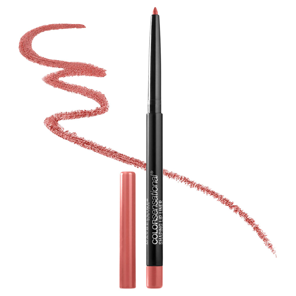 Maybelline Lip Liner Magnetic Mauve on lip for crisp edges and feather-free wear.