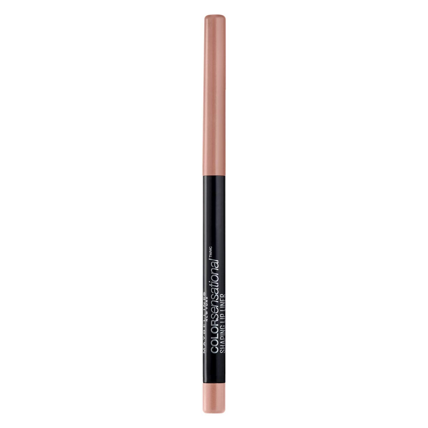Maybelline Lip Liner Nude Whisper packshot showing precise definition and a smooth, smudge-proof formula