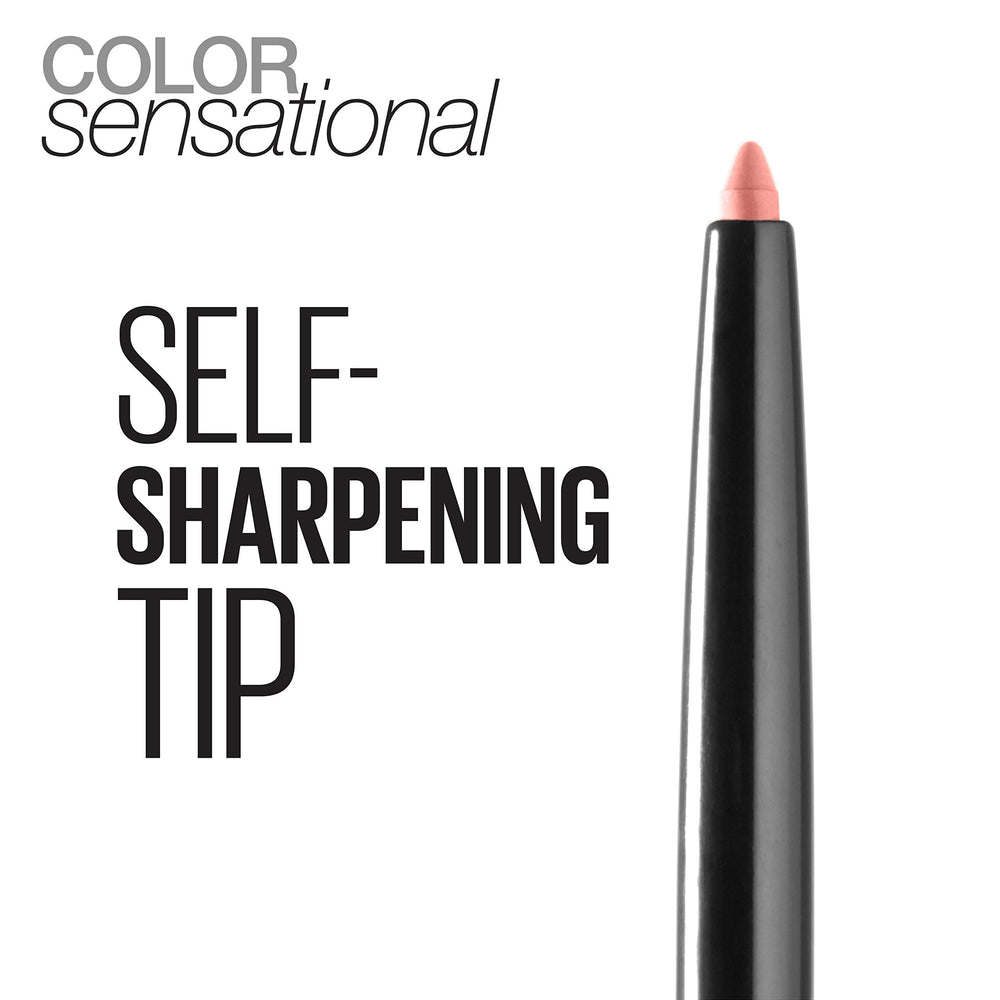 Maybelline Shaping Lip Liner paired with Color Sensational lip colors for a coordinated look