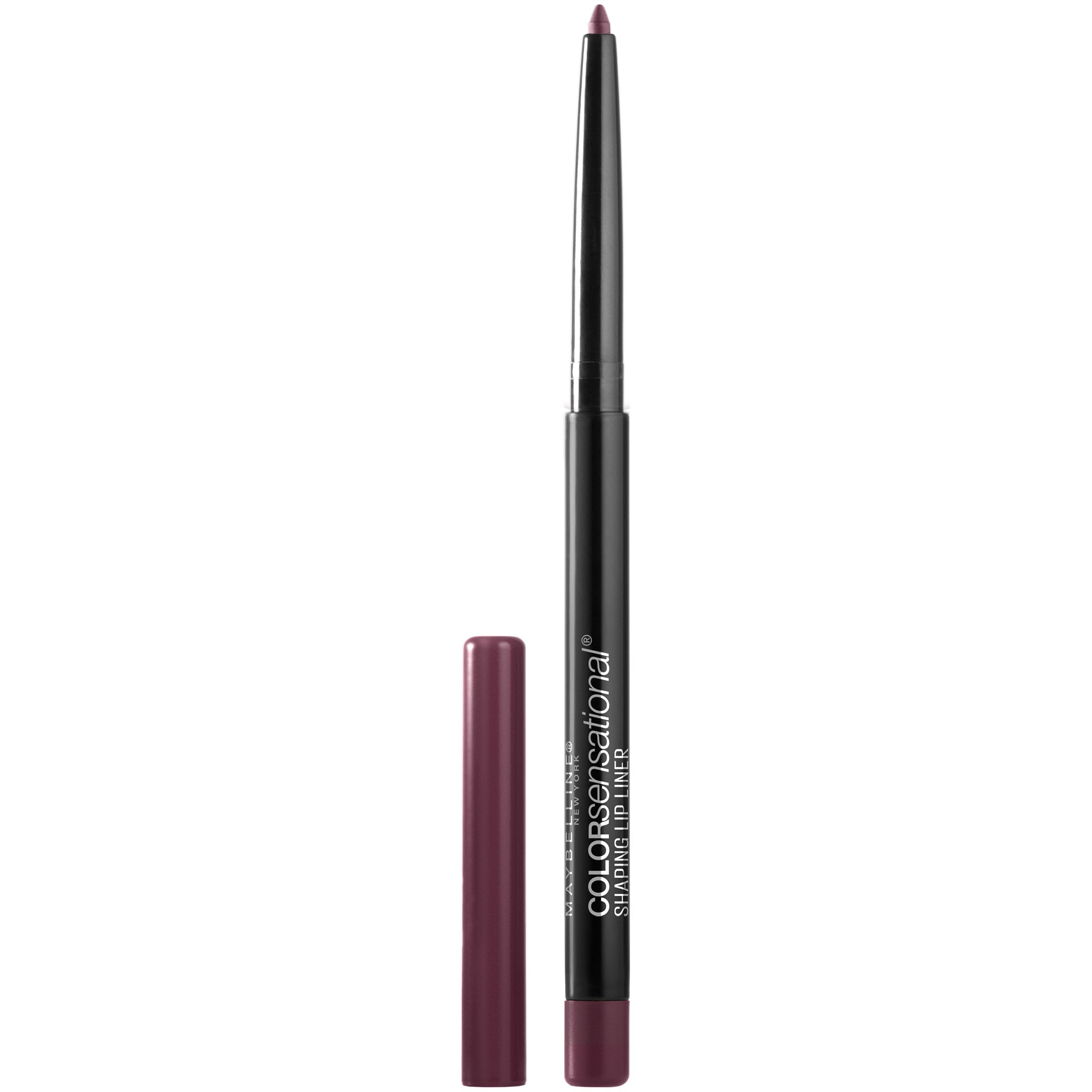 Maybelline Color Sensational shaping lip liner with rich wine, self-sharpening tip for precise definition.