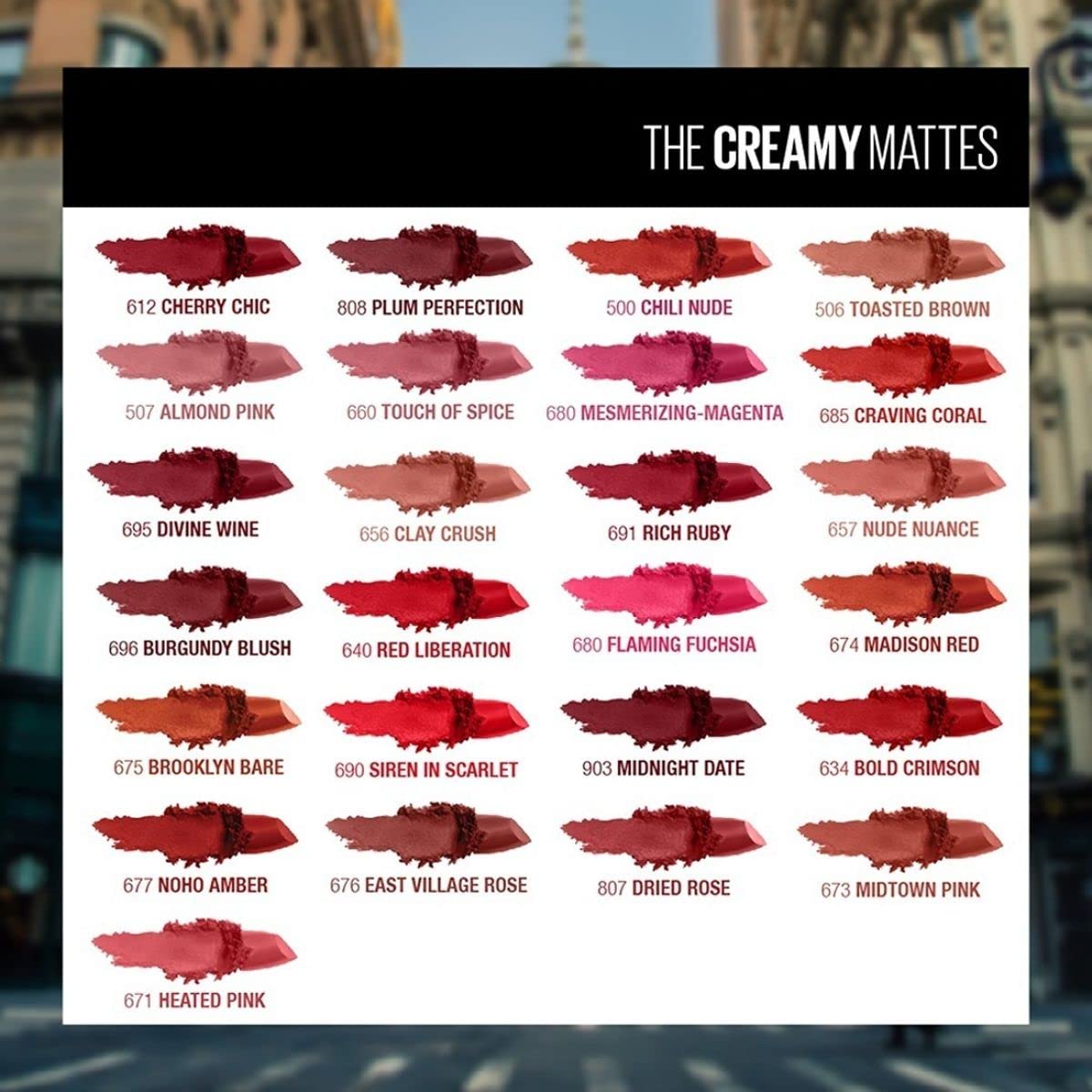 Maybelline Color Sensational touch-of-spice lipstick swatch for warm neutrals.