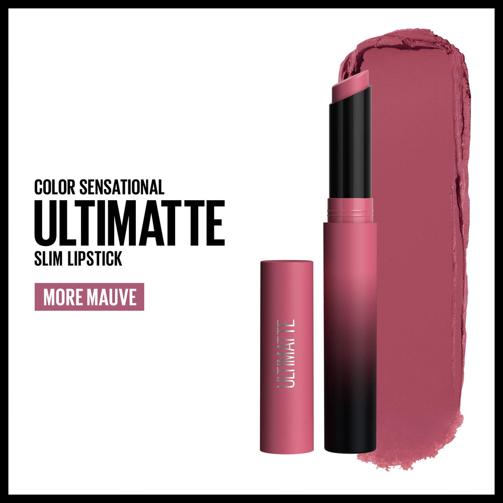 Purple mauve shade swatch with cushiony matte finish for everyday wear.