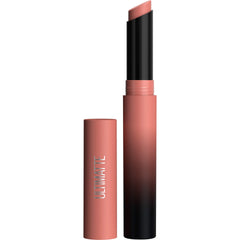 Maybelline Color Sensational Ultimatte lipstick swatch shows rich pigment and bold matte finish.