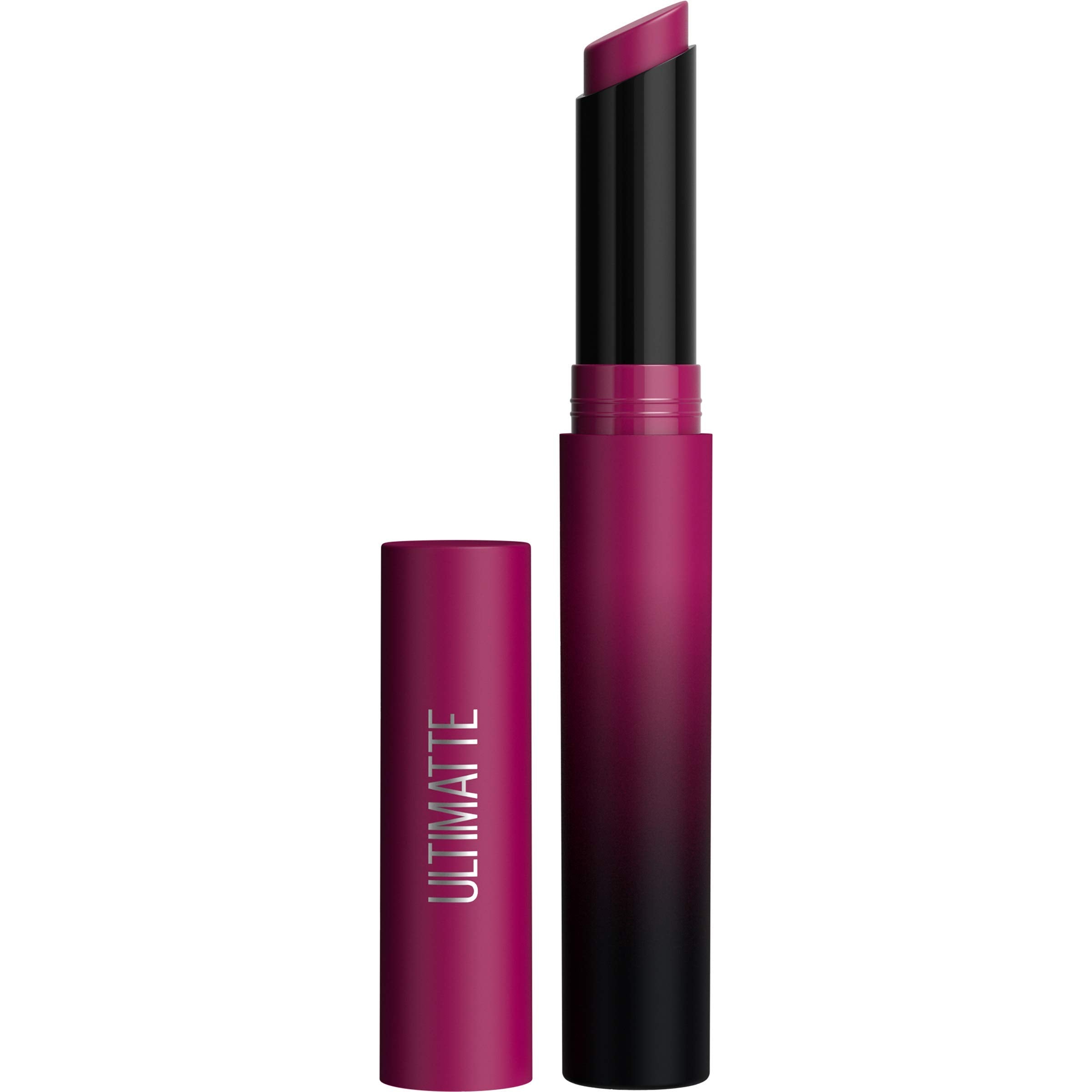 Maybelline Ultimatte More Berry lipstick bullet swatch for bold matte color