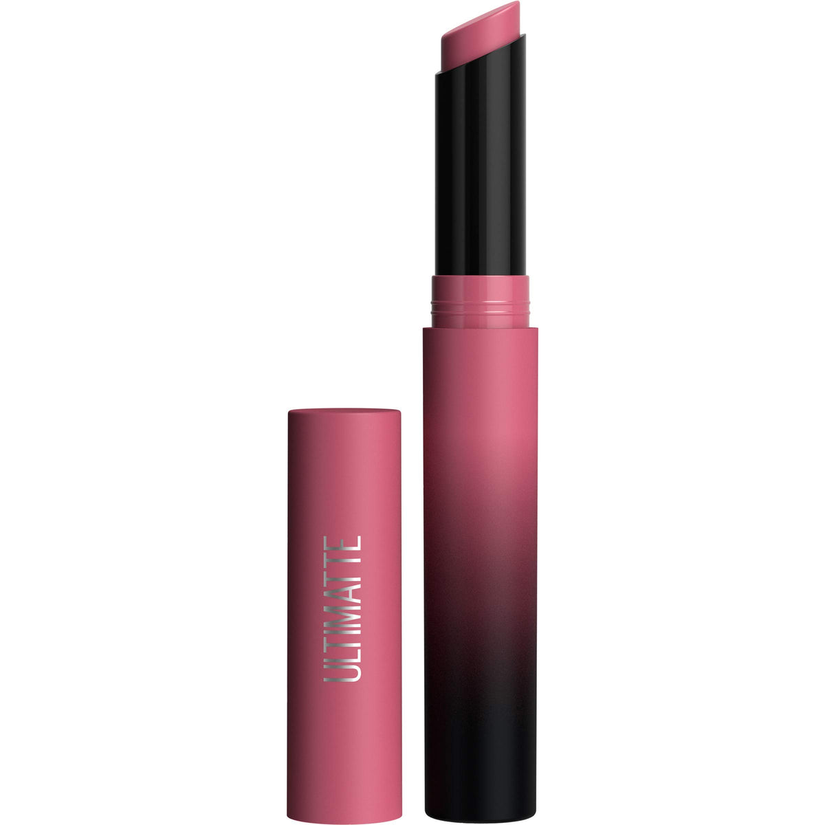 Maybelline Ultimatte mauve lipstick delivers bold non-drying color.