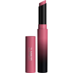 Maybelline Ultimatte mauve lipstick delivers bold non-drying color.