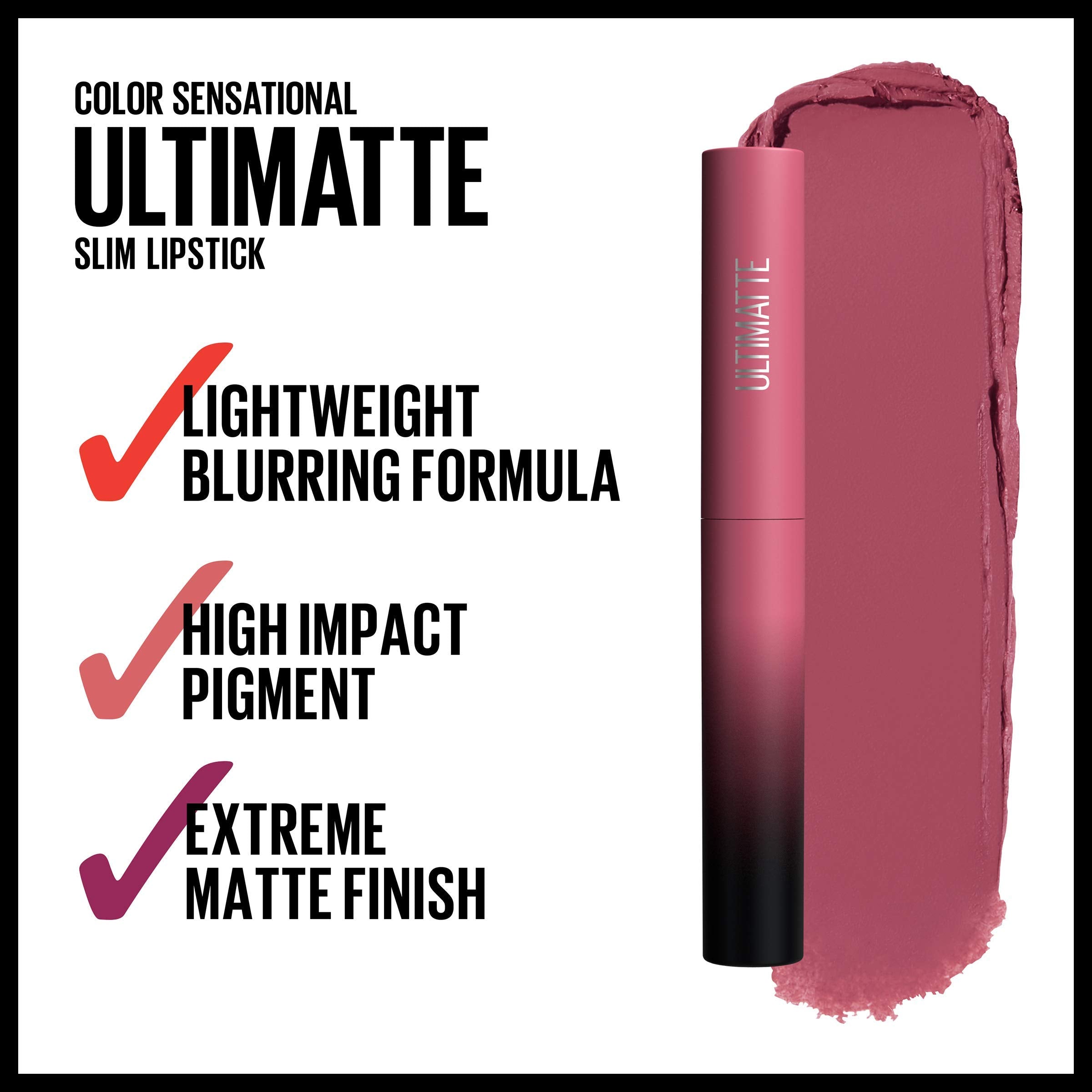 Slim luxe bullet enables precise, clean lip lines.