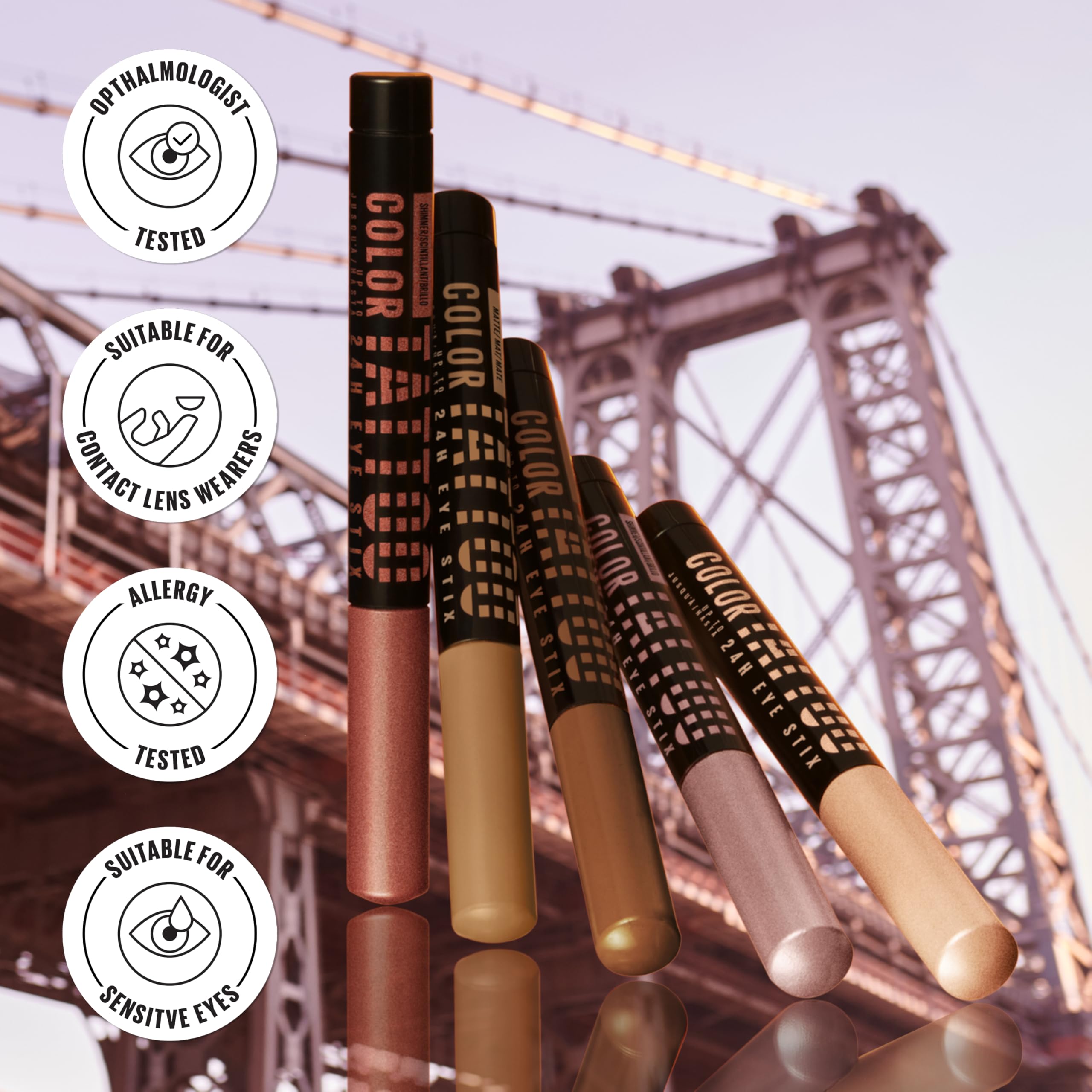 Maybelline Color Tattoo Eye Stix: variedad de tonos para looks versátiles