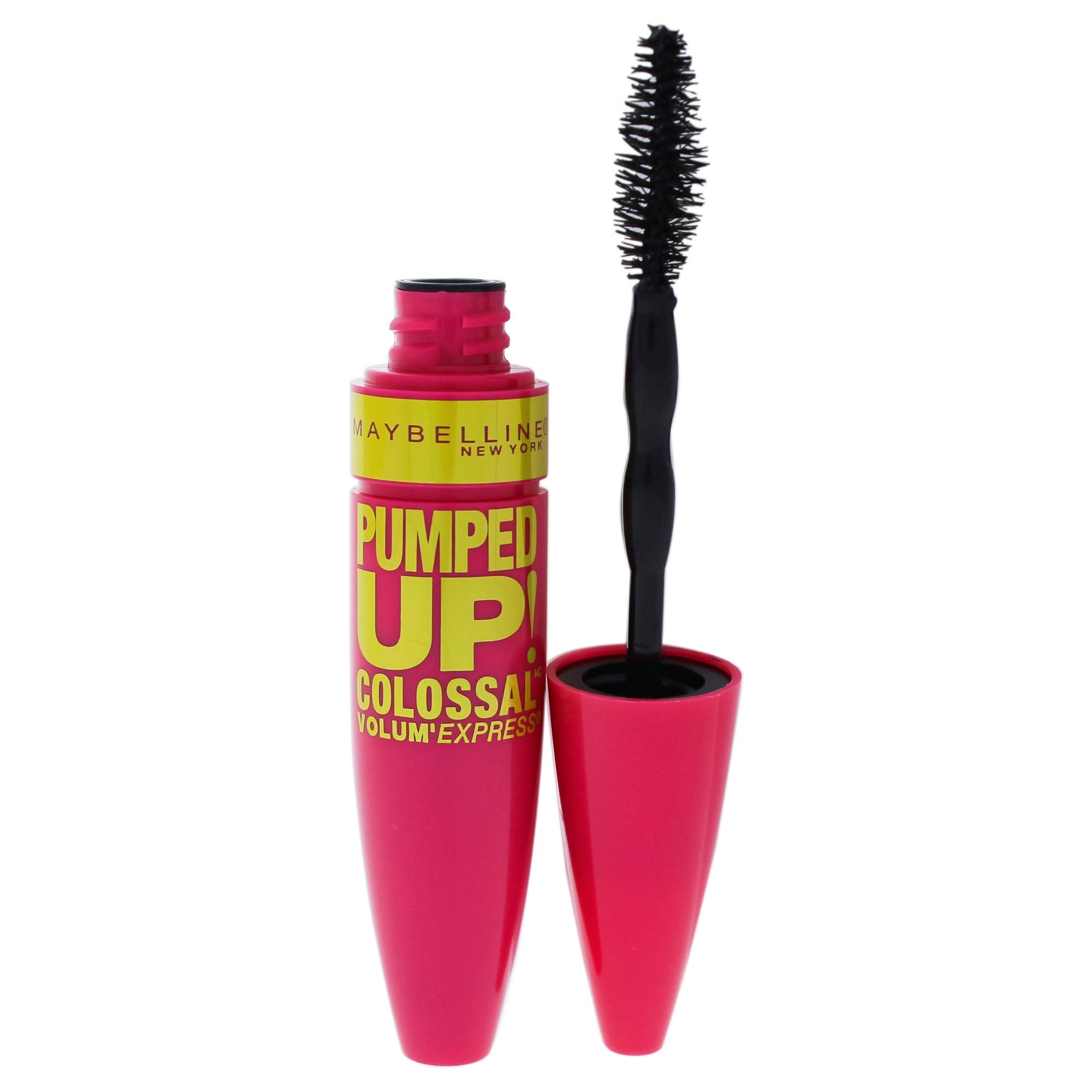 Maybelline Colossal Mascara con brocha doble para mayor volumen.