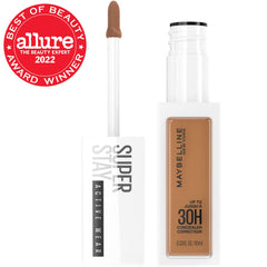 Maybelline Concealer, cobertura total, acabado mate y cómodo durante todo el día.