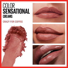 Creamy glide application of Maybelline lipstick on a lip swatch