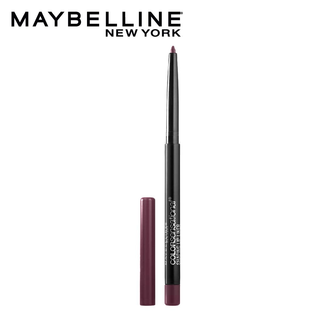Maybelline creamy no-smudge formula lip liner prevents feathering along the lip line.