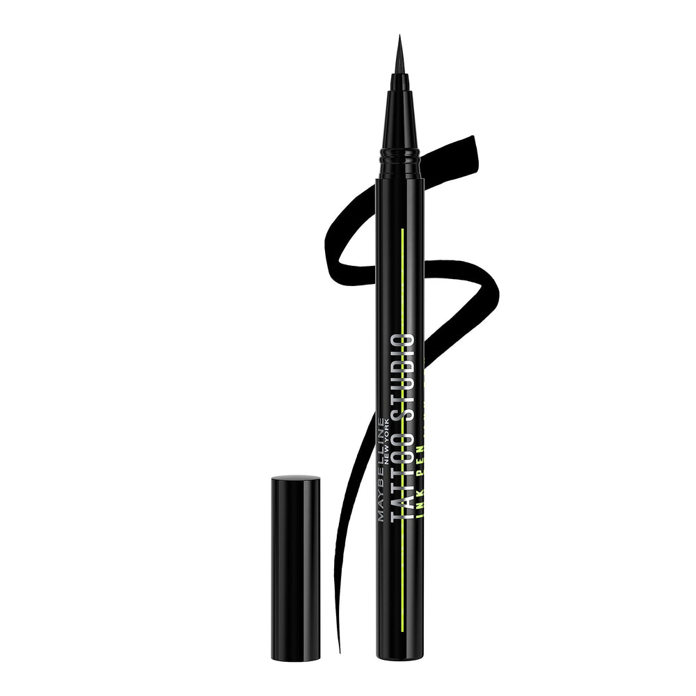 Delineador líquido Maybelline Estudio Tatuaje negro intenso para un ojo de alto impacto.