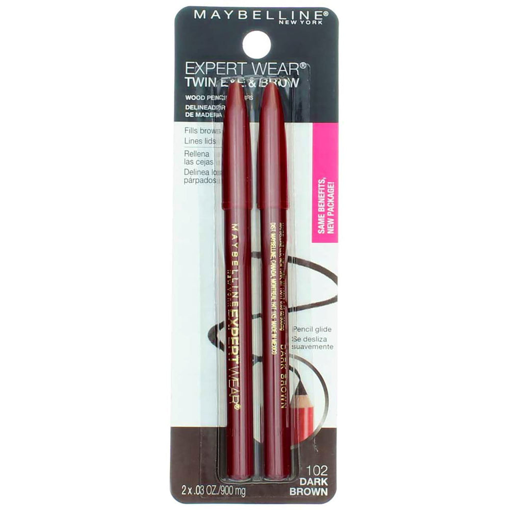Maybelline lapices para cejas y delineador, acabado suave para uso diario.