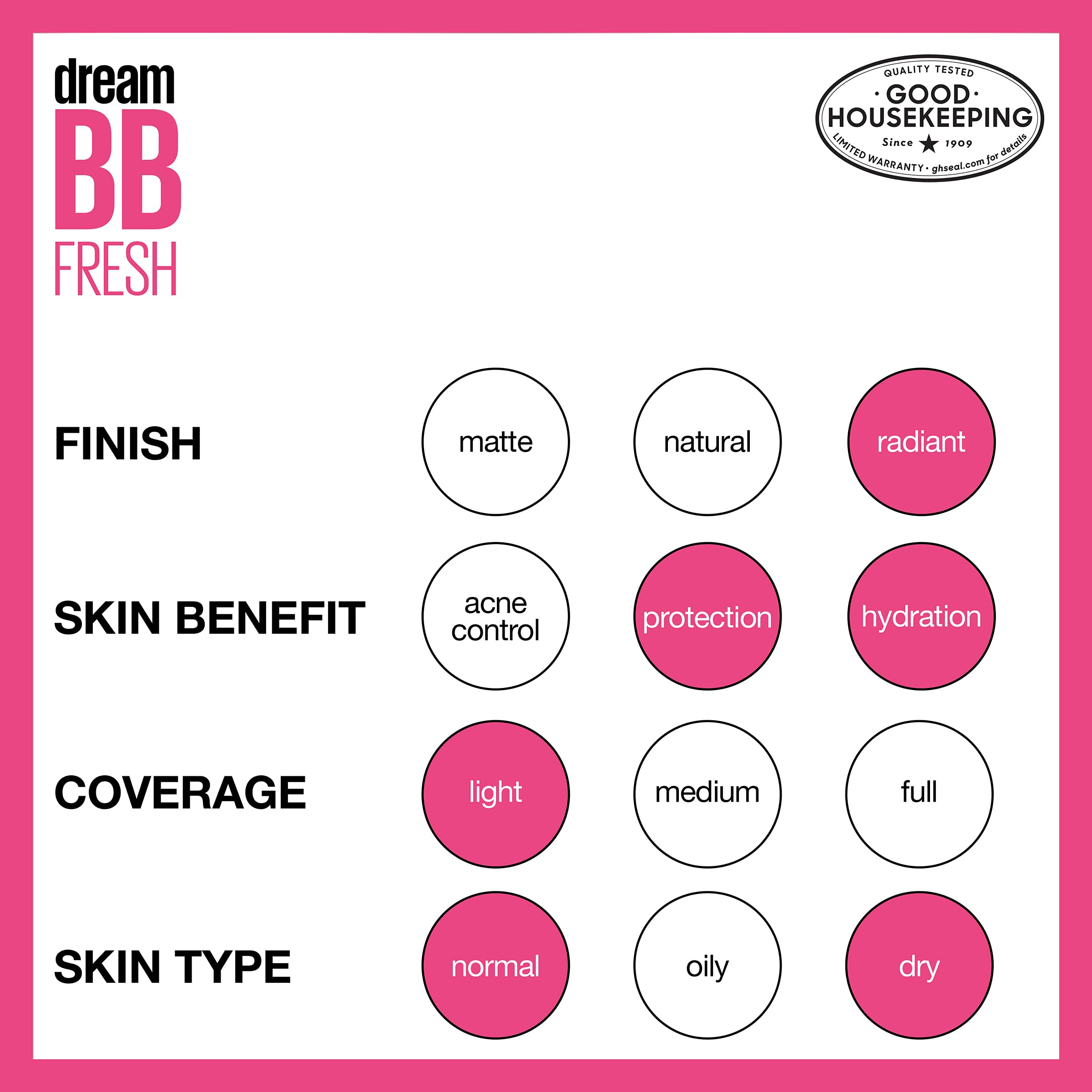 Maybelline Dream Fresh BB crema libre de aceite para piel grasa