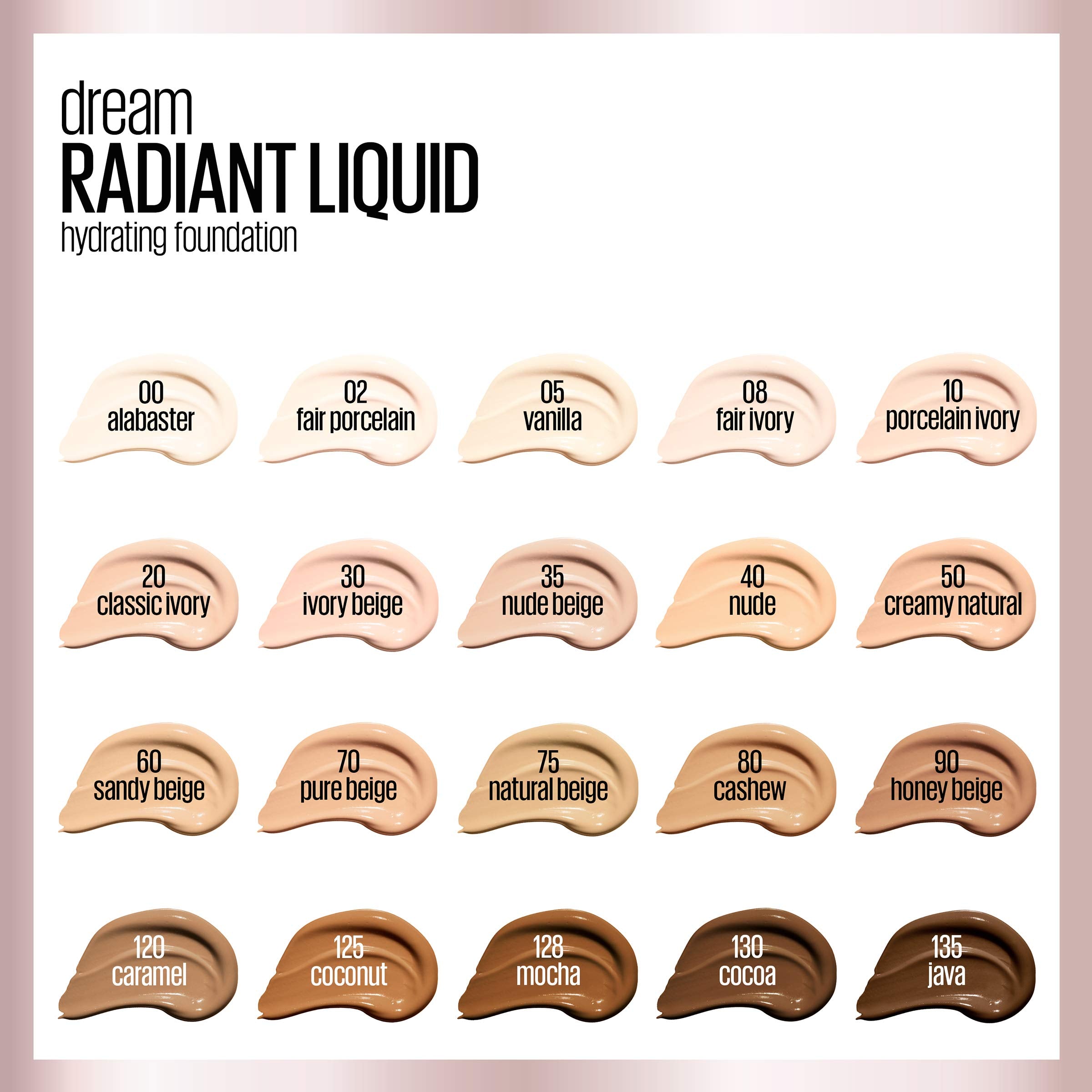 Maybelline Dream Radiant prueba de tono Cocoa en muñeca para compatibilidad