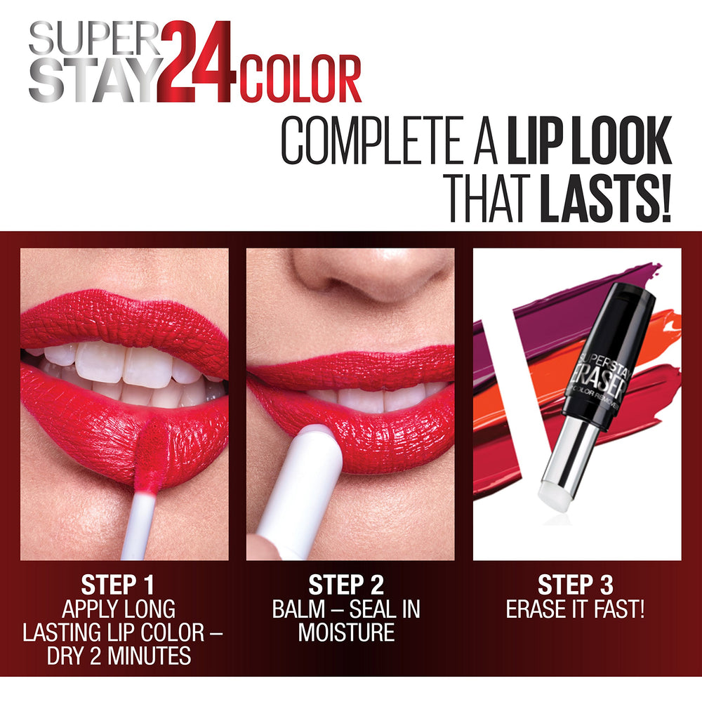 Maybelline Endless Espresso durable lip color resisting cake, flake, and feathering