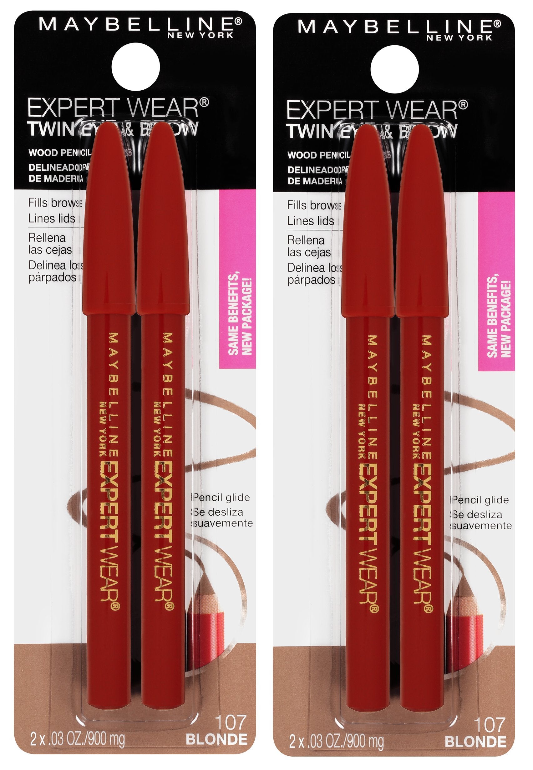 Maybelline Expert Wear lapiz doble cejas ojos, delineado suave y duradero