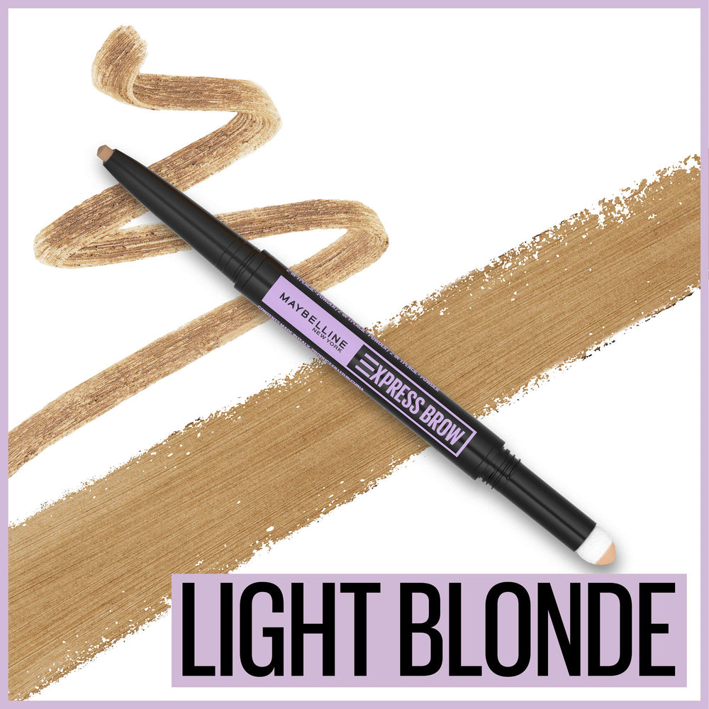 Maybelline Express Brow aplica polvo para rellenar y lograr un acabado natural.