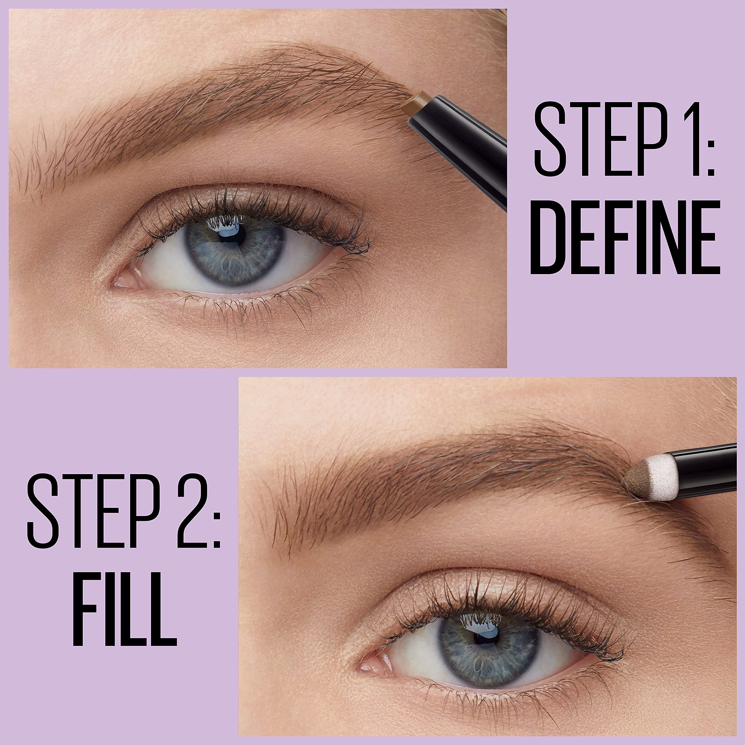 Maybelline Express Brow tono Rubio ofrece color suave para cejas claras.