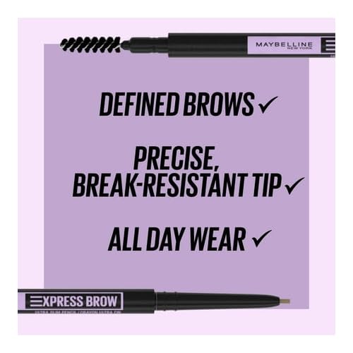 Maybelline Express Brow Ultra Slim acabado natural y duradero.