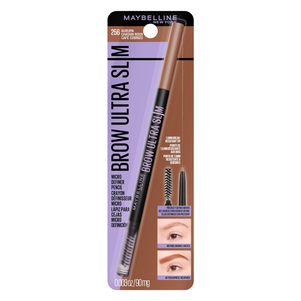 Maybelline Express Brow Ultra Slim punta precisa para trazos finos y definidos.