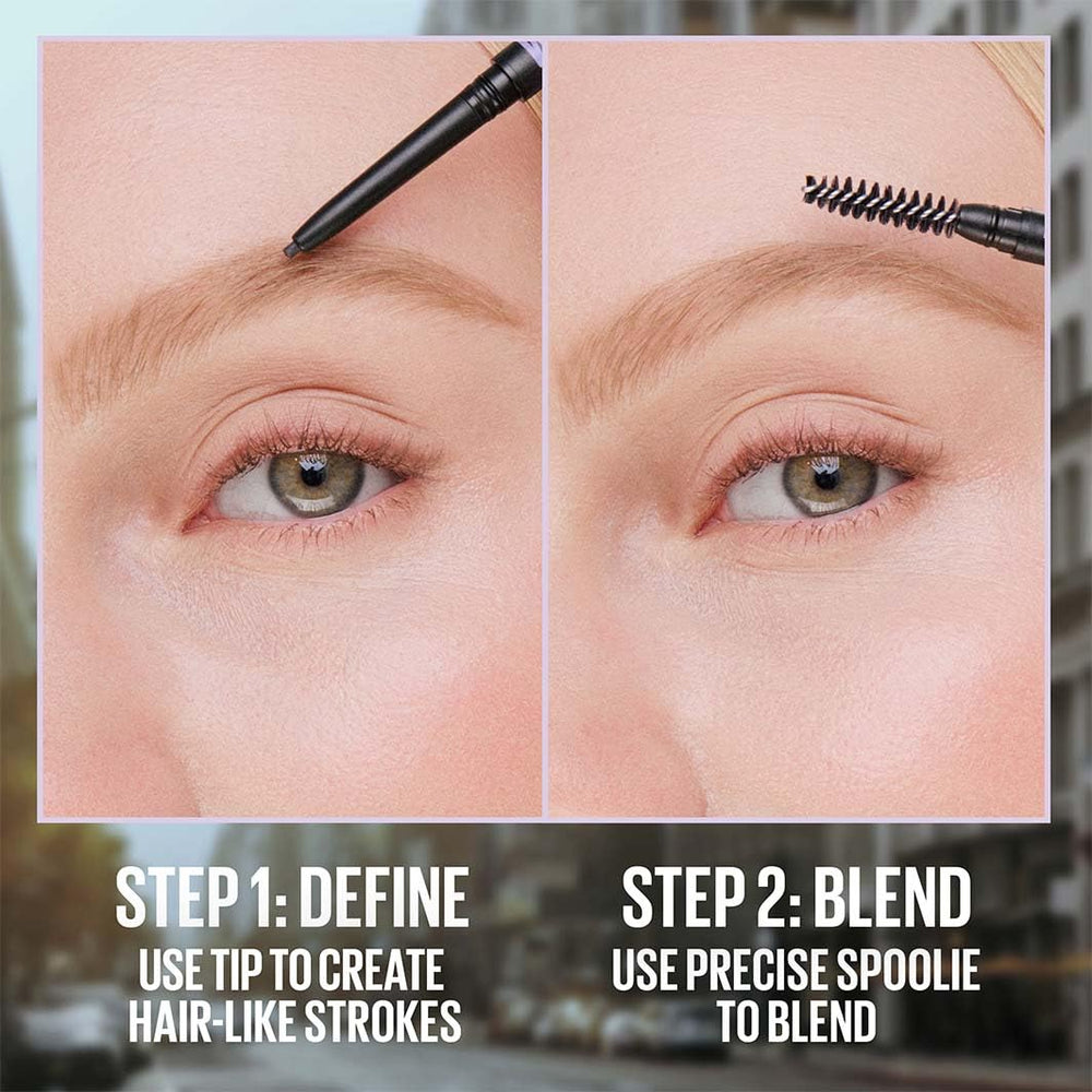 Maybelline Express Brow Ultra Slim tono castaño rojizo para un acabado cálido.
